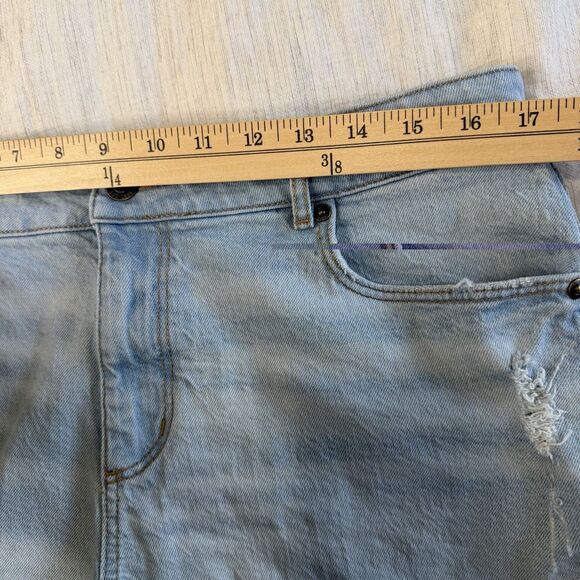 Loft Women's High Rise Denim Cut Off Shorts Light Wash Distressed Size 30/10 - Picture 10 of 14